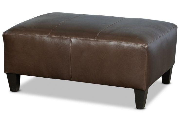Rectangle Leather Ottoman | JL Collection
