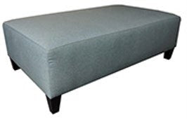 Rectangle Leather Ottoman | JL Collection