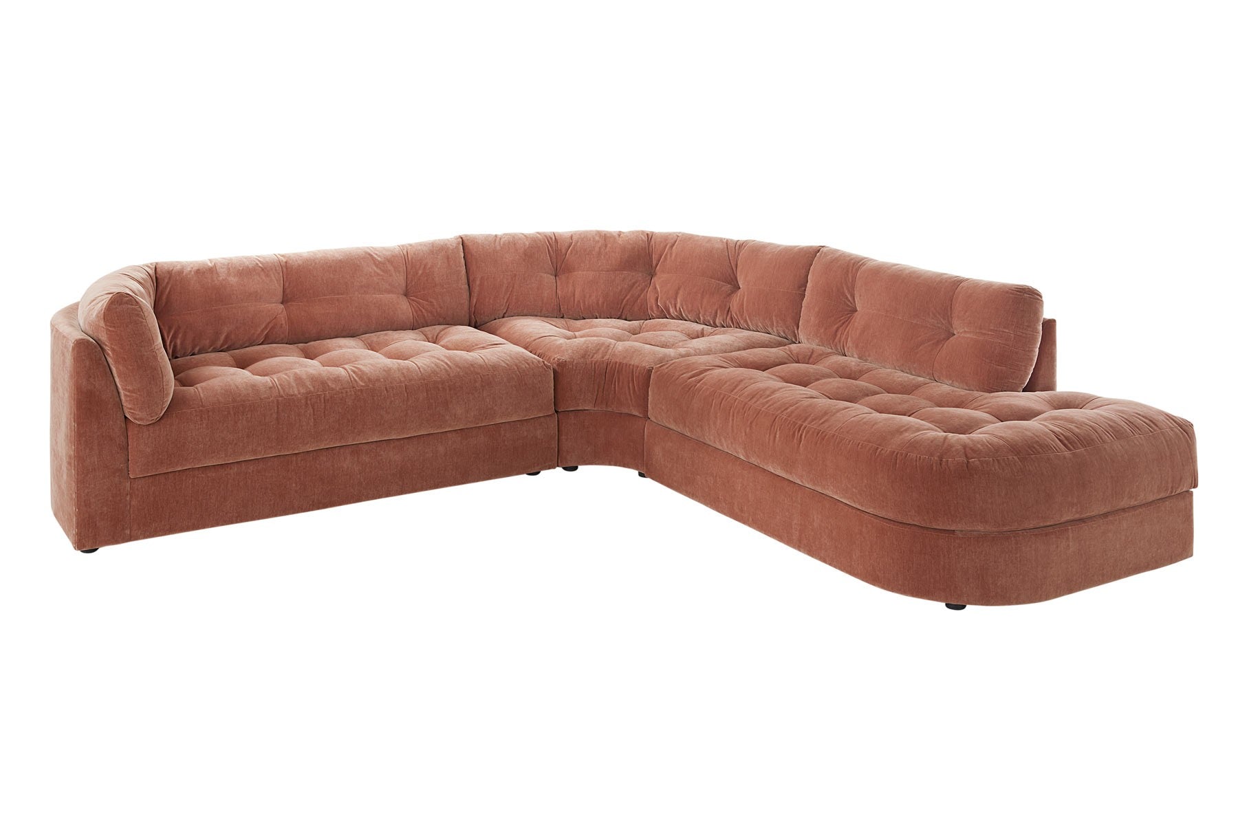 JUNIPER sectional in Amigi Ginger fabric — silo
