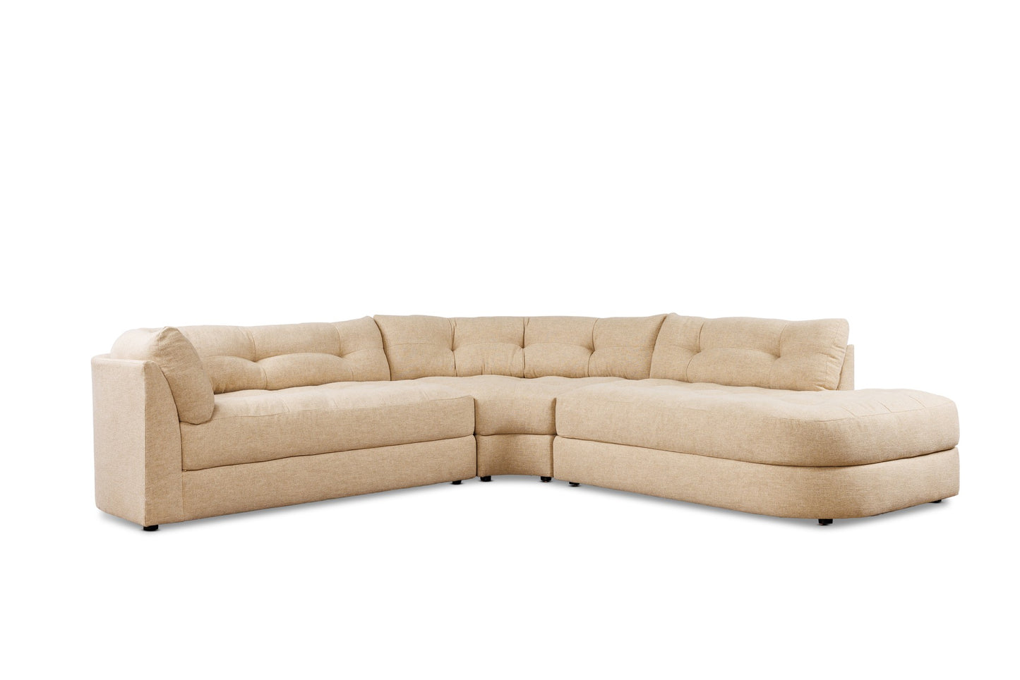 JUNIPER sectional in Folsom Wheat fabric — silo