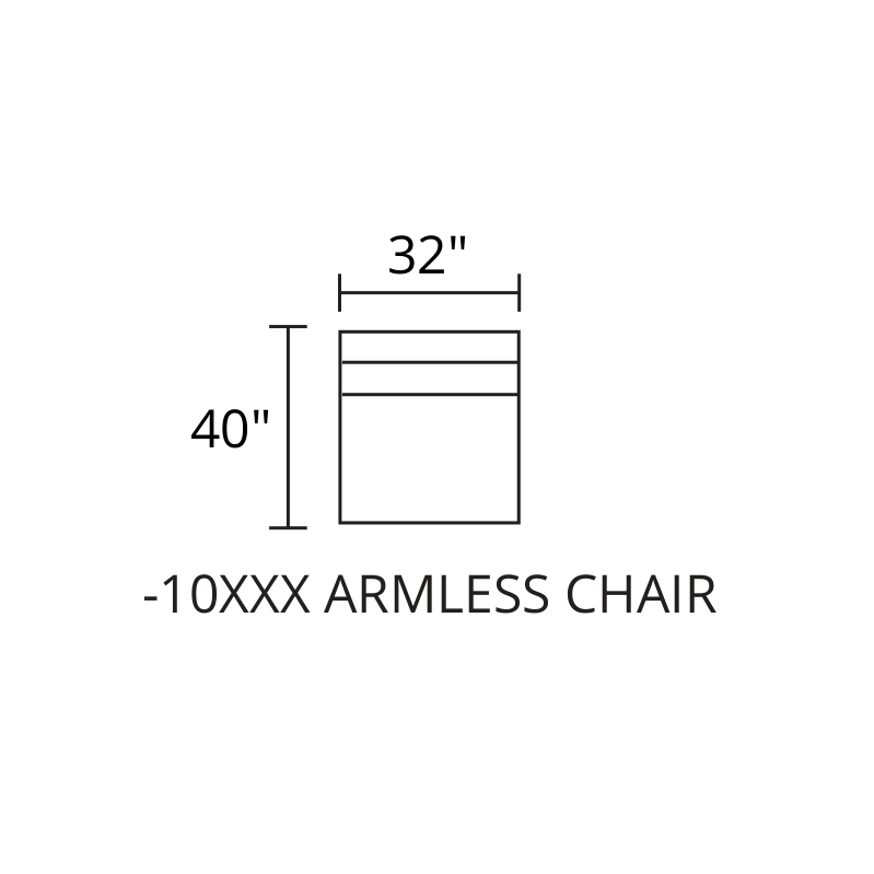 Armless Chair diagram — 31″ × 40″
