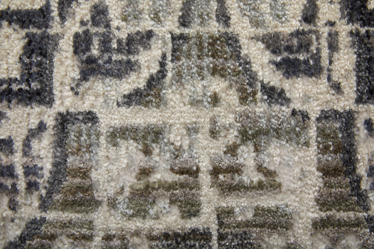 Kano 3874F Gray/Ivory Rug by Feizy