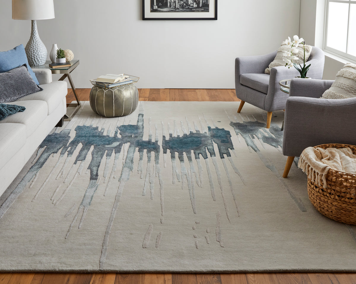 Anya 8882F Blue/Multi Rug by Feizy