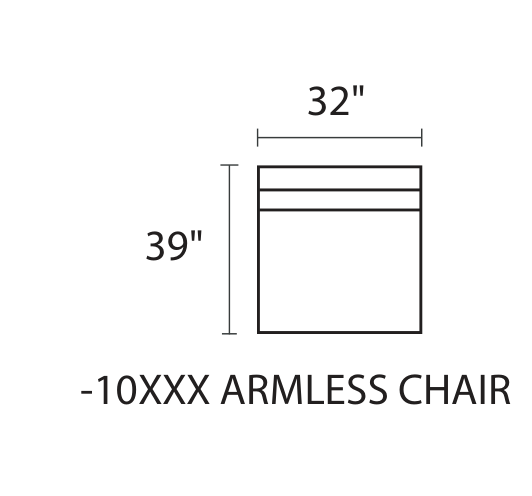 Armless Chair diagram