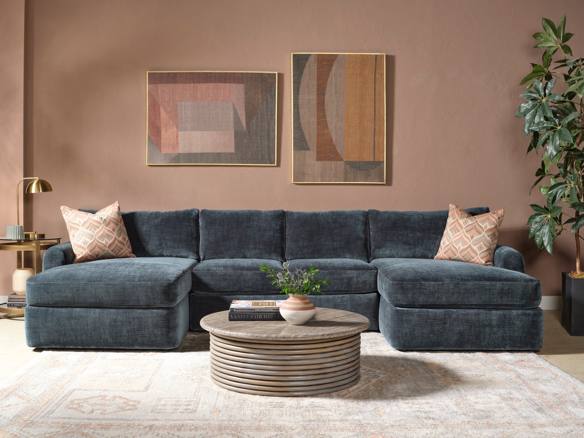 LINCOLN sectional in a warm living room — lifestyle
