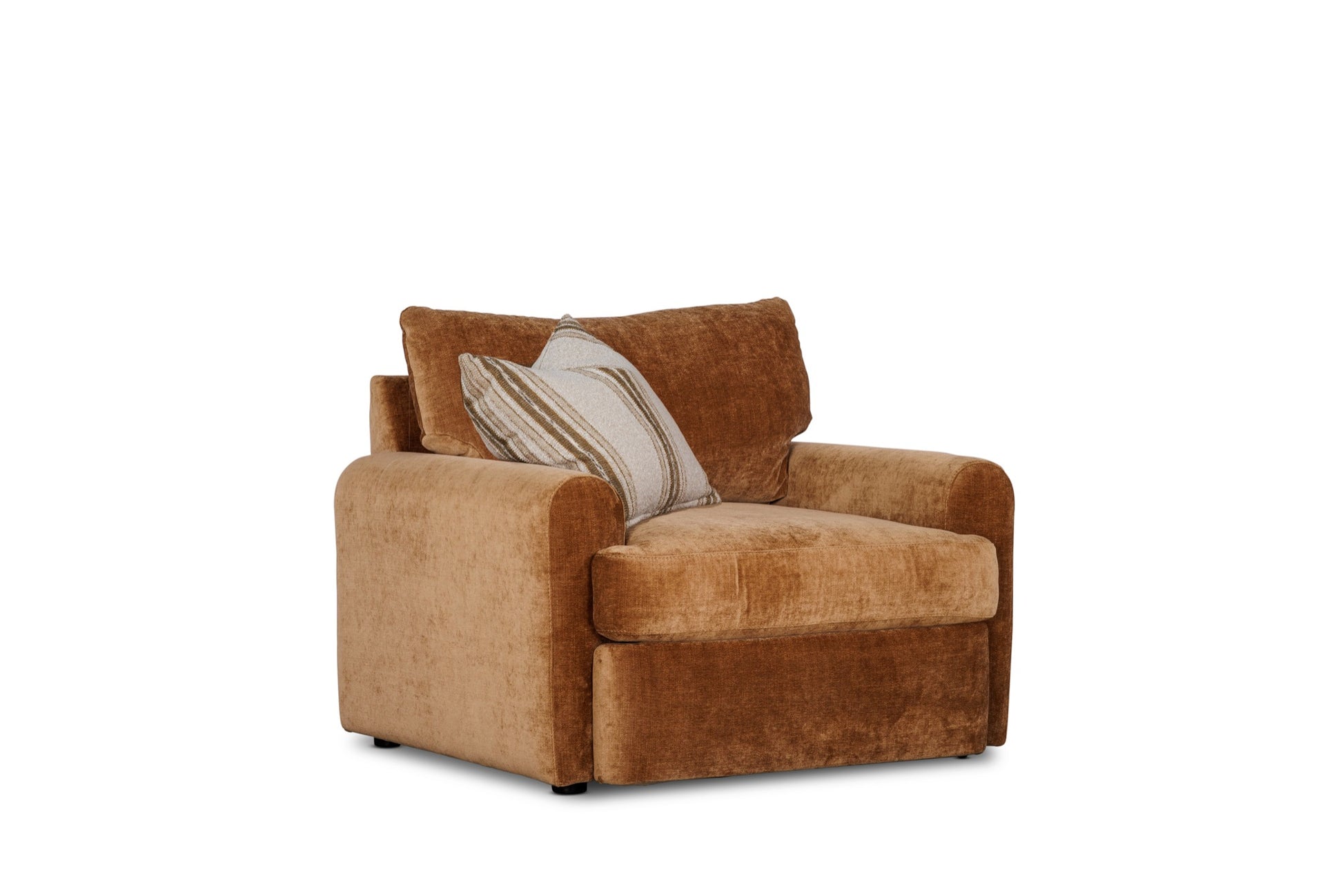LINCOLN arm chair in a cognac fabric