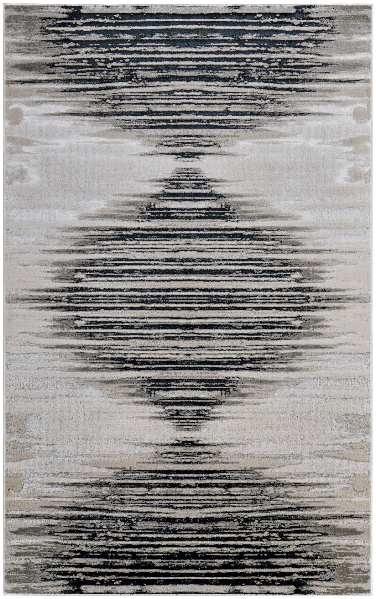 Micah 39LRF Black/Silver Rug by Feizy