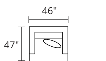 Arm Chair diagram — 46 x 47 in