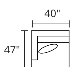 LAF Chair diagram — 40 x 47 in