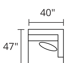 RAF Chair diagram — 40 x 47 in