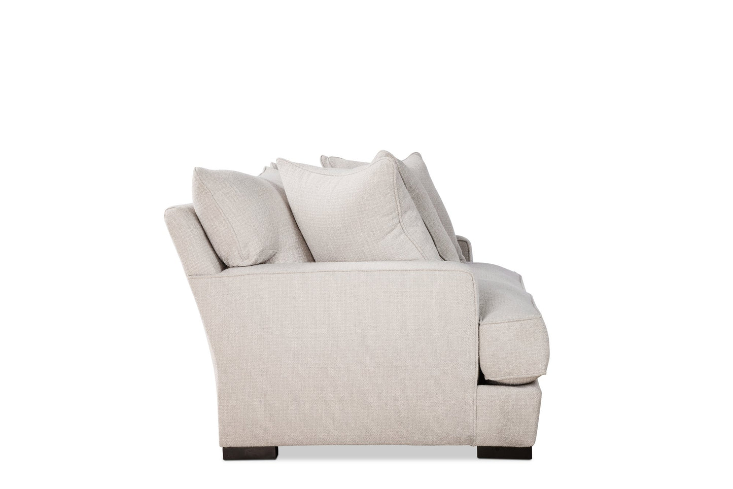 MATHIS sofa in Tildan Almond, side profile