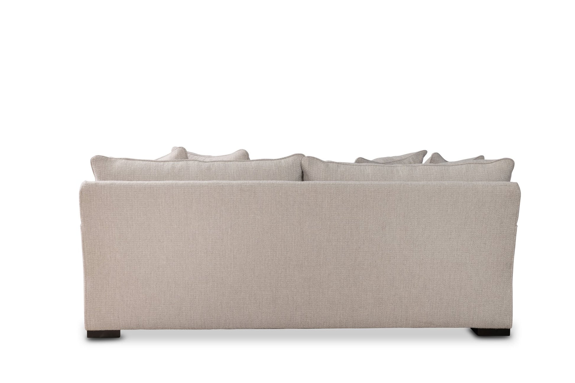 MATHIS sofa in Tildan Almond, back view