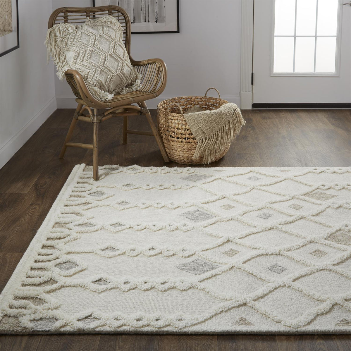 Anica 8011F Ivory Rug by Feizy