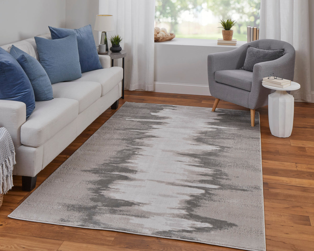 Micah 39LQF Ivory/Silver Rug by Feizy