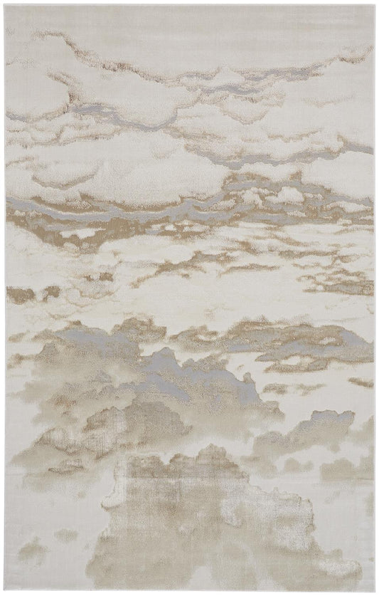 Aura 3727F Beige/Gold Rug by Feizy