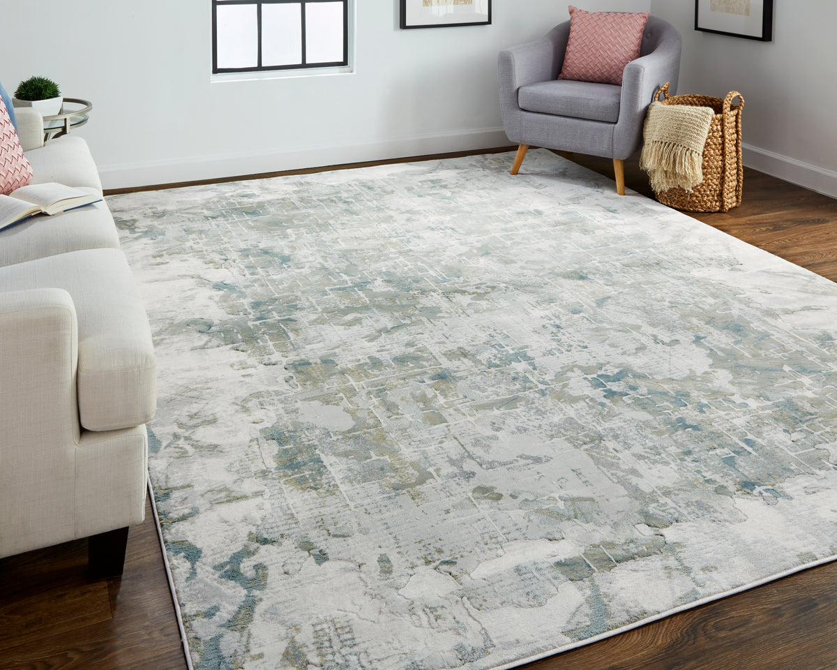 Atwell 3146F Silver Rug by Feizy
