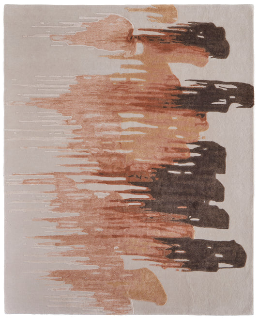 Anya 8883F Rust/Brown Rug by Feizy