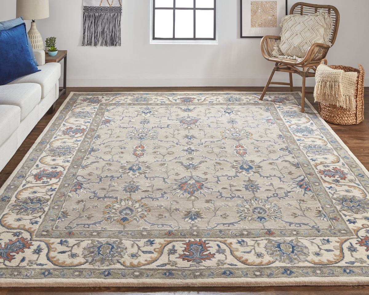 Rylan 8640F Gray Rug by Feizy