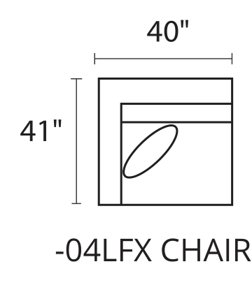 OLSEN LAF Chair diagram — 40 x 41 in