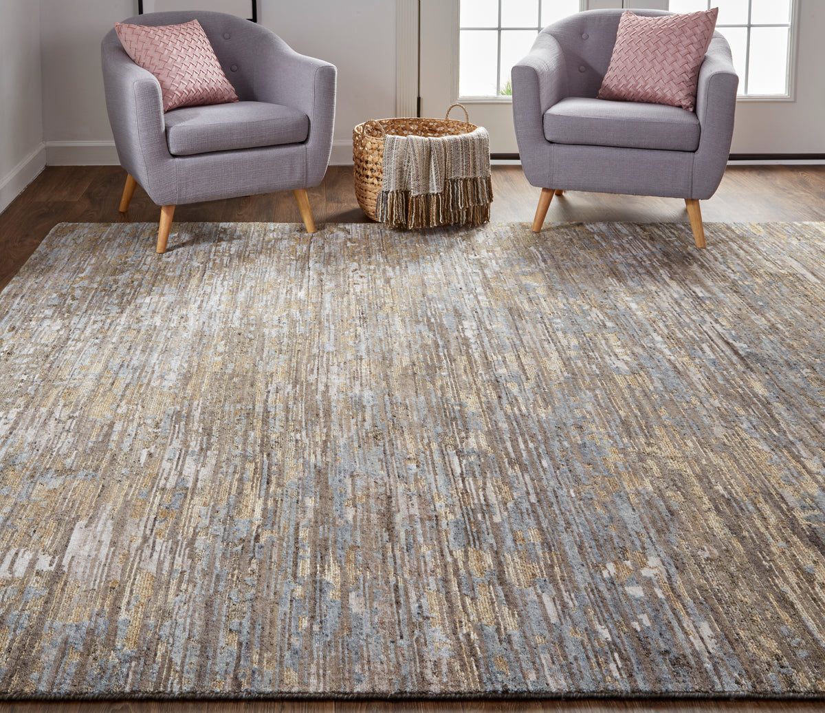 Conroe 6822F Brown/Multi Rug by Feizy