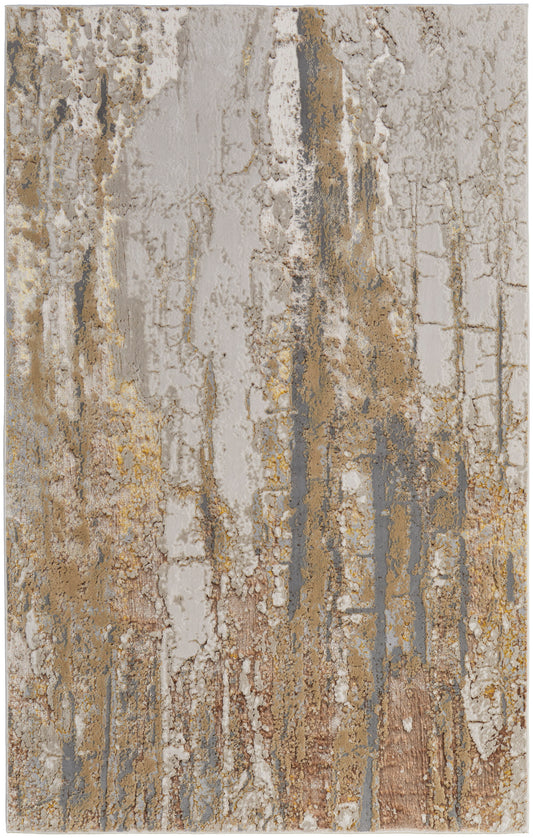 Aura 39LMF Gold/Ivory Rug by Feizy