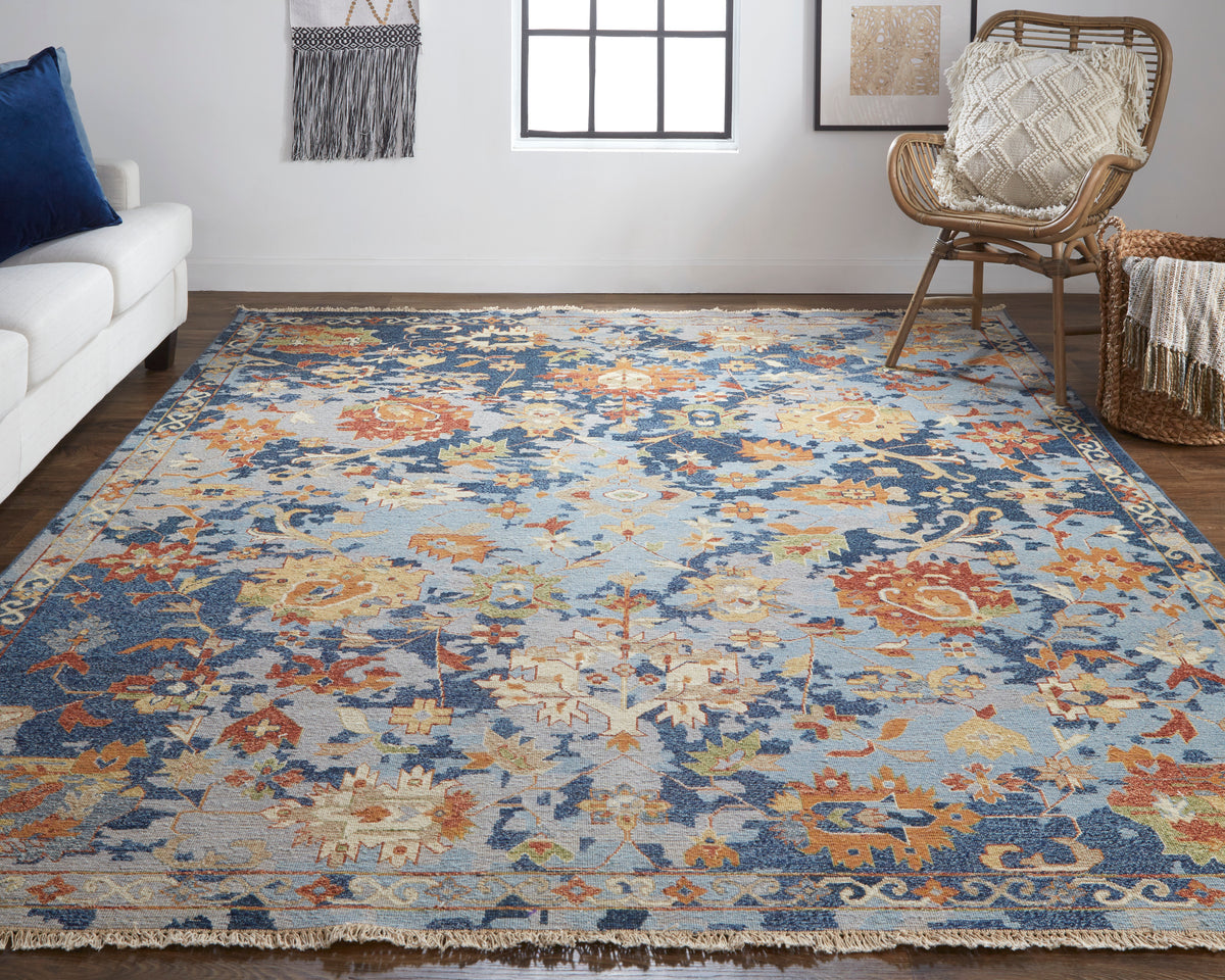Leylan 0587F Blue Rug by Feizy
