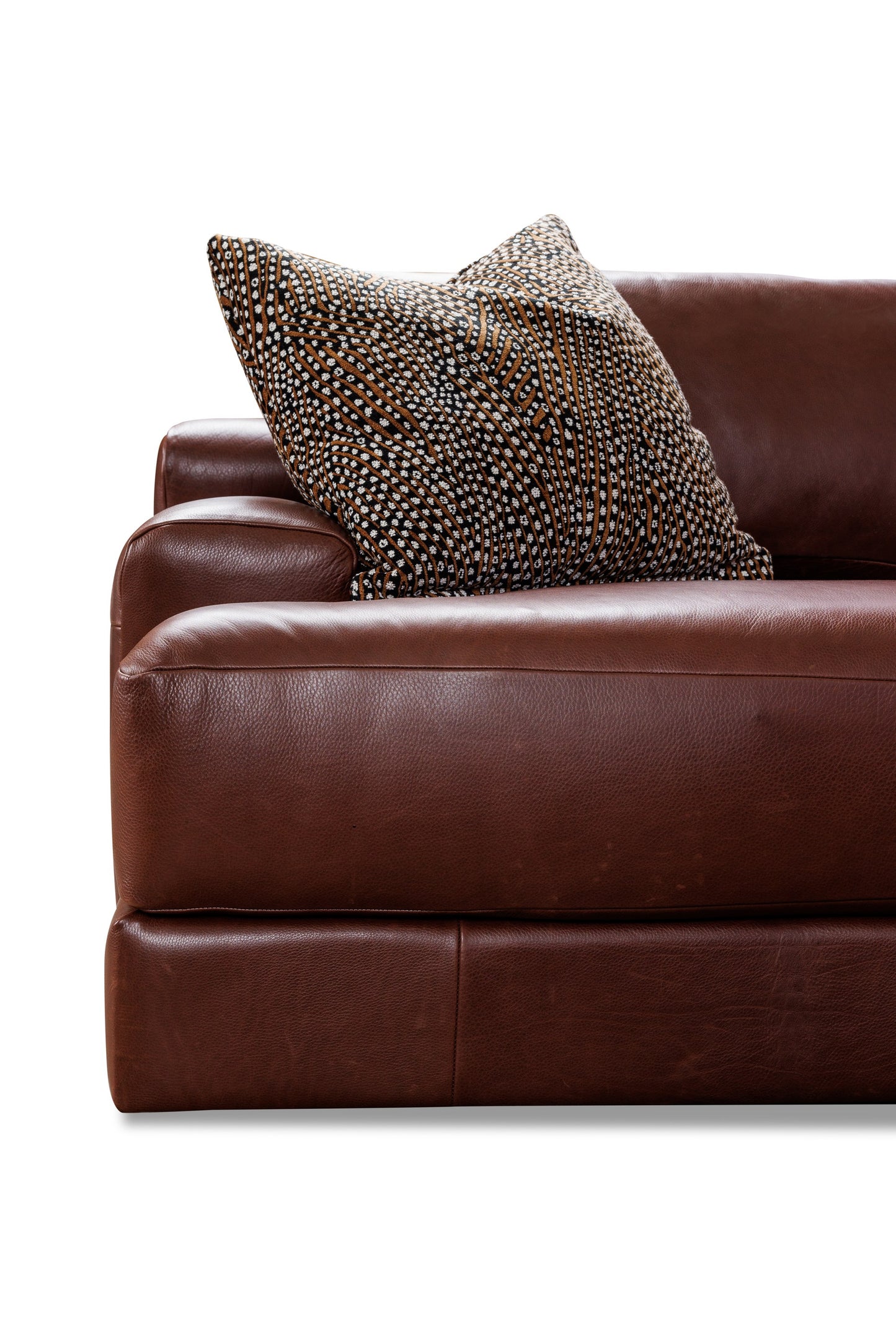 RODNEY leather detail — arm and seat