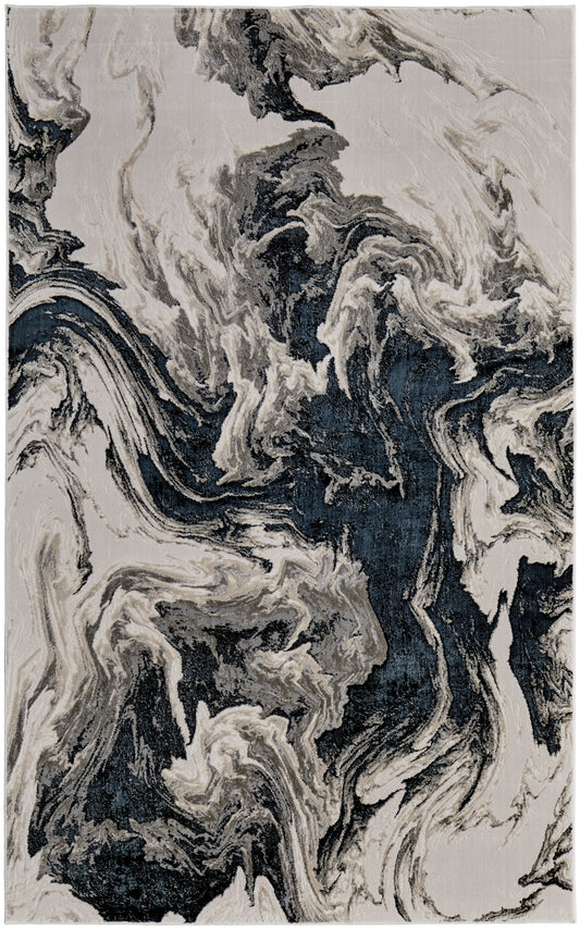 Micah 39LPF Black/Ivory Rug by Feizy