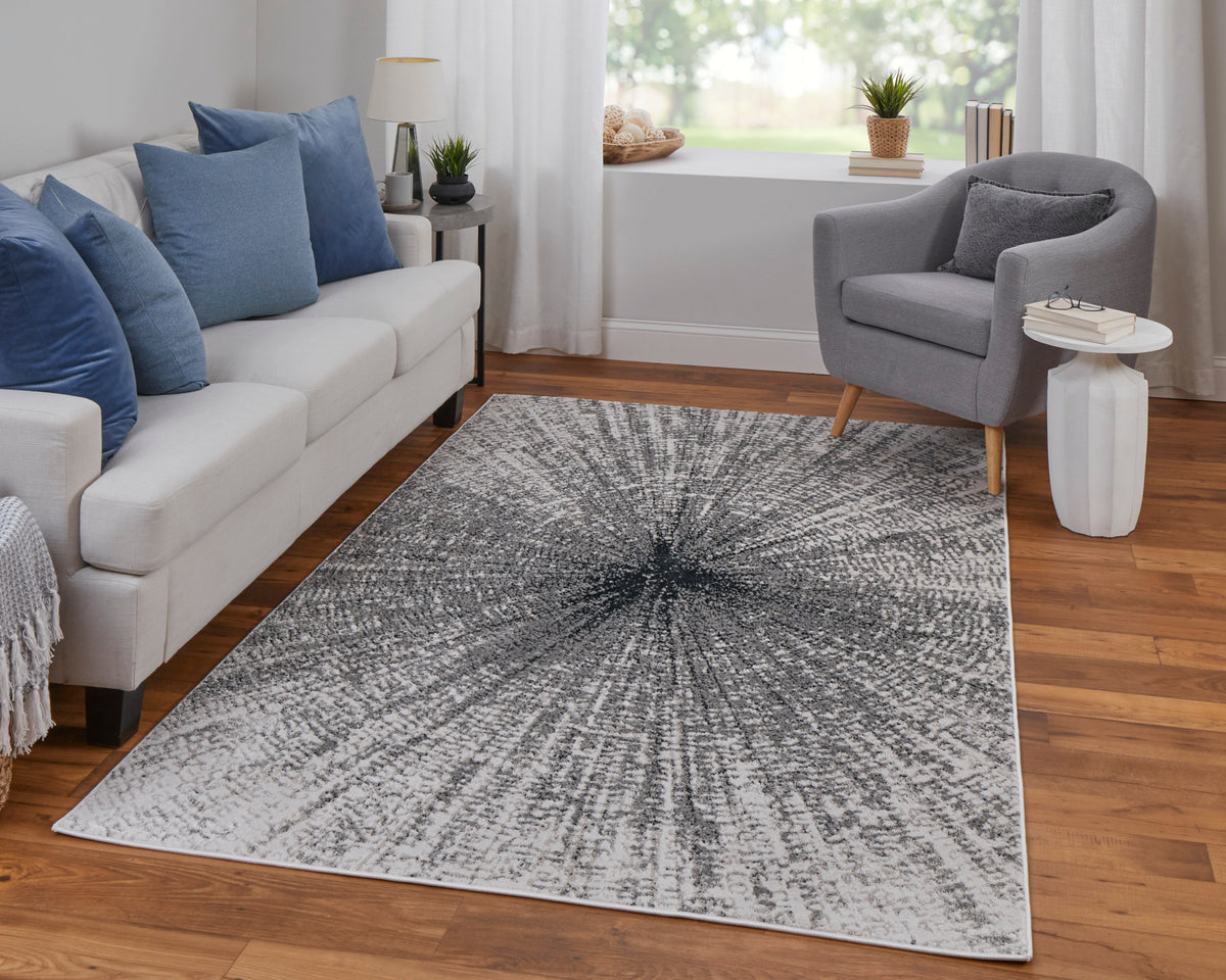 Micah 39LTF Ivory/Silver Rug by Feizy