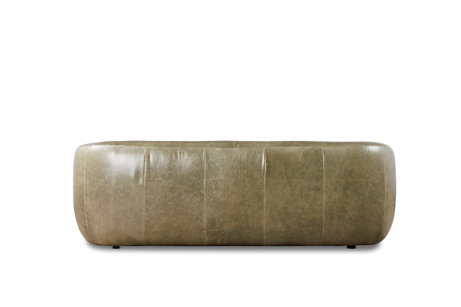 RAPHAEL leather sofa in Mont Blanc Fatigue — back