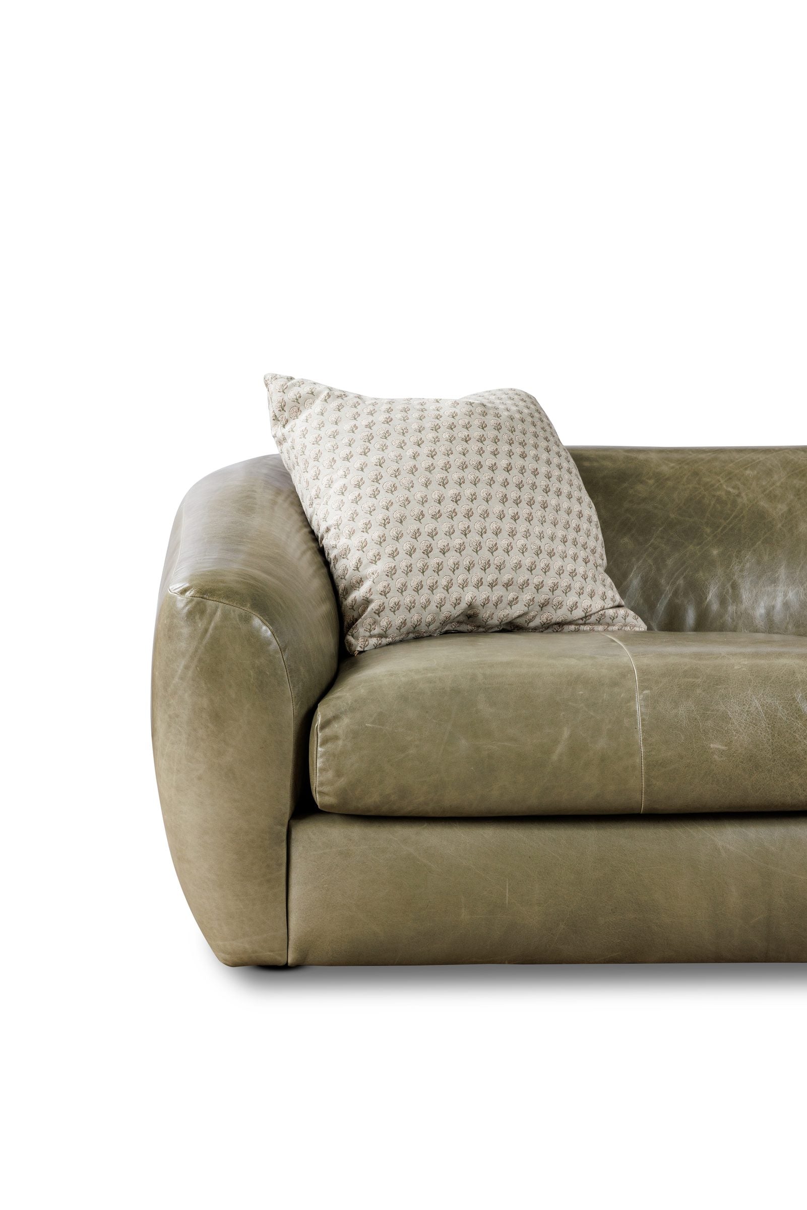 RAPHAEL leather sofa in Mont Blanc Fatigue — detail 2
