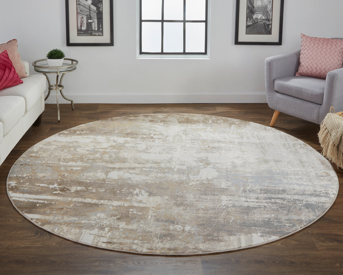 Parker 3709F Gray/Beige Rug by Feizy