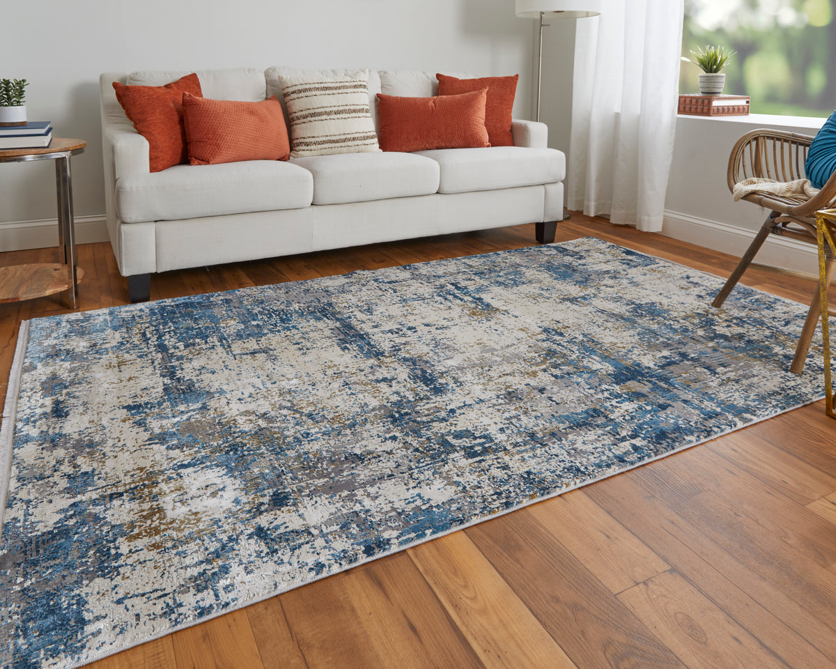 Cadiz 3891F Blue/Ivory Rug by Feizy