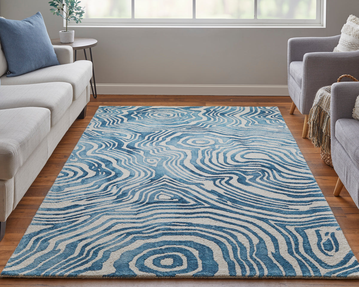 Lorrain 8920F Blue/Ivory Rug by Feizy