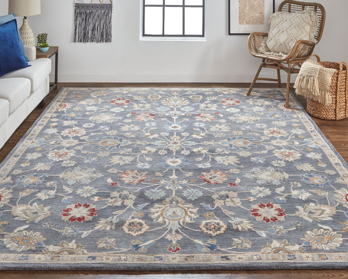 Rylan 8639F Blue Rug by Feizy