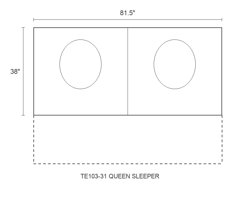 THE EDIT Sleek Wedge Queen Sleeper diagram — 81.5 x 38 x 31 in (placeholder)