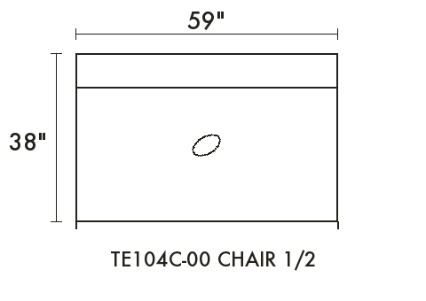 Chair 1/2 diagram — dimensions in inches