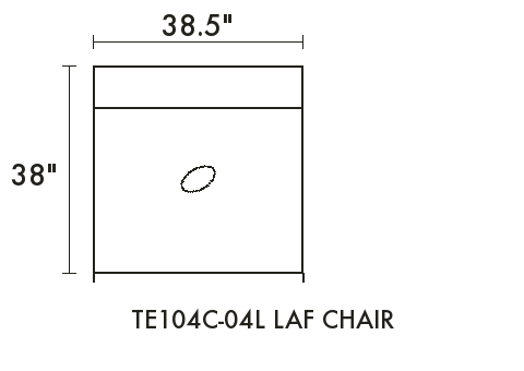 LAF Chair diagram — dimensions in inches