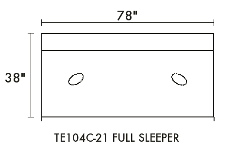 Full Sleeper diagram — dimensions in inches