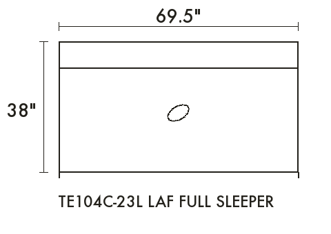 LAF Full Sleeper diagram — dimensions in inches