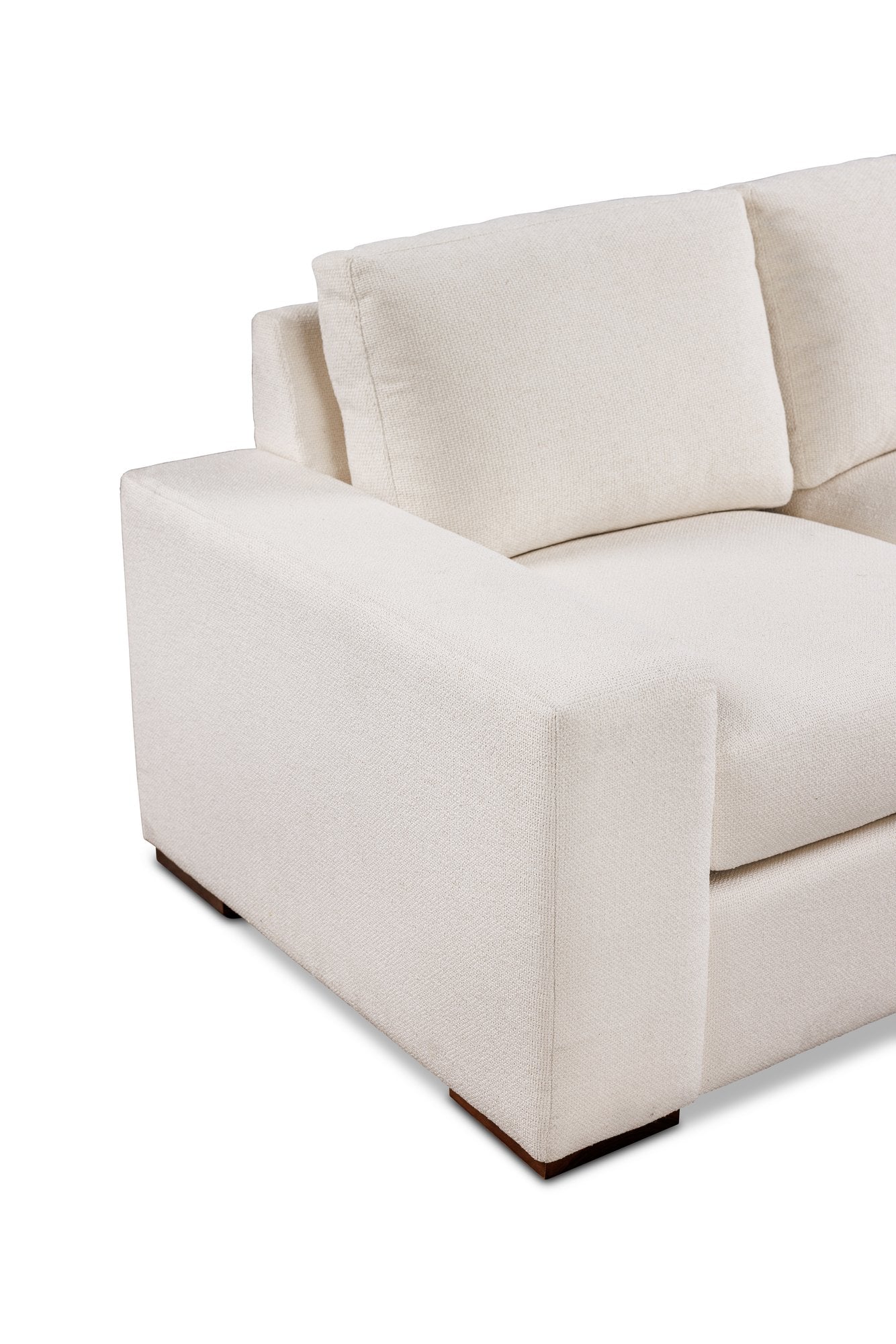 THE EDIT Bold Track Estate Sofa in Esber Pearl, fabric detail