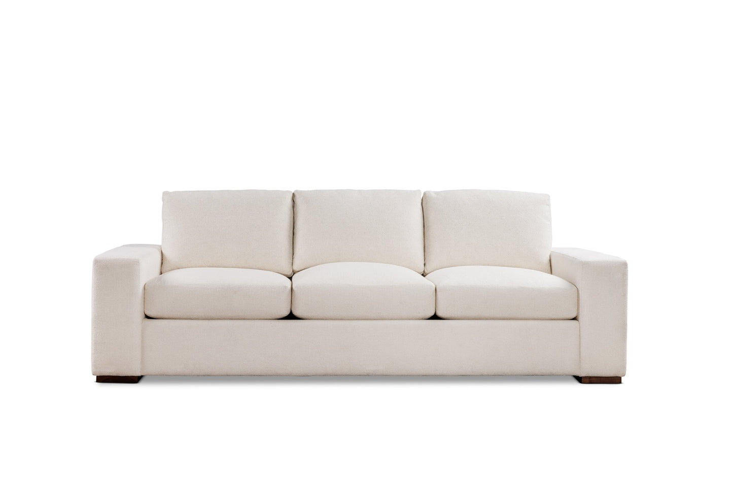 THE EDIT Bold Track Estate Sofa in Esber Pearl, front view