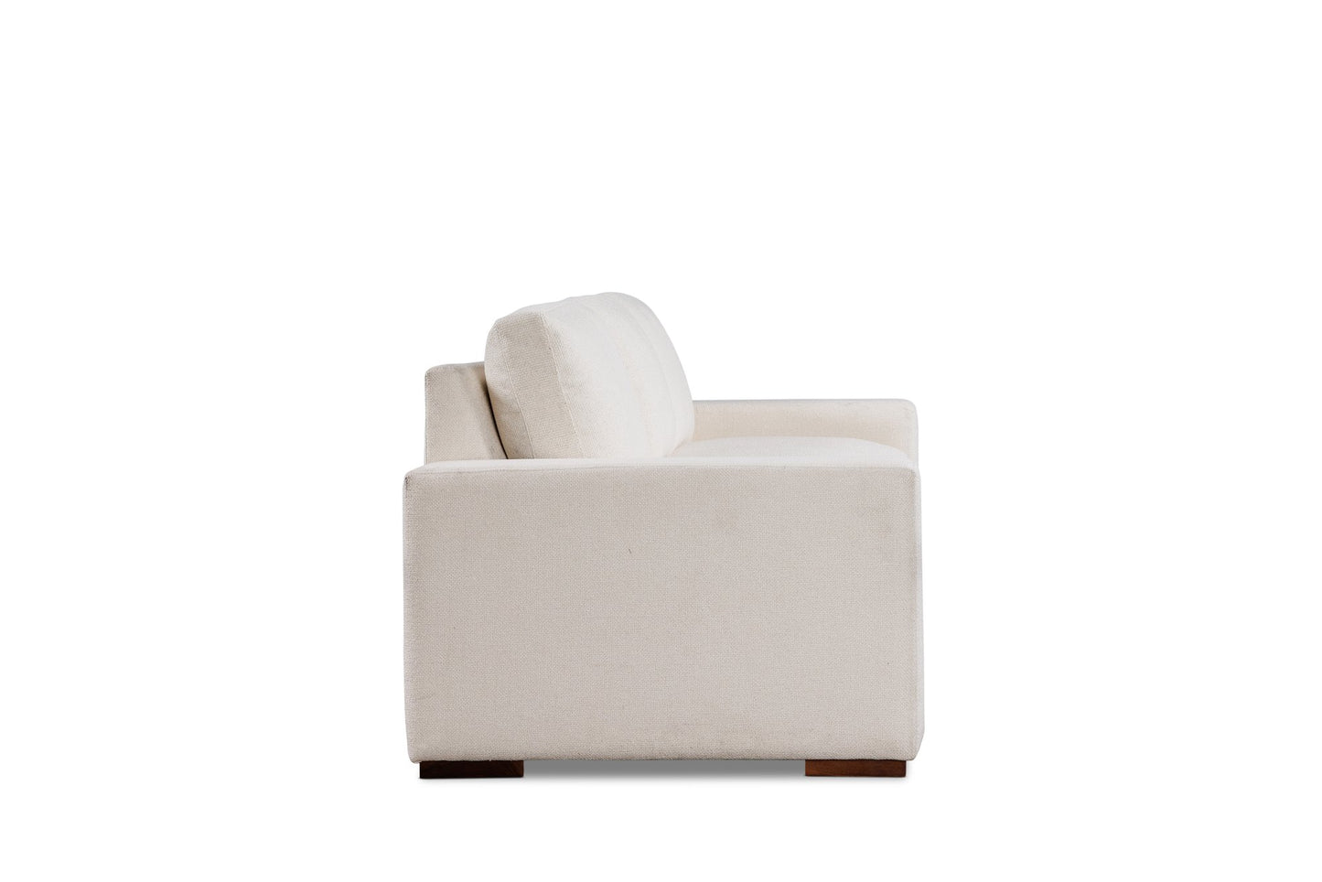 THE EDIT Bold Track Estate Sofa in Esber Pearl, side view