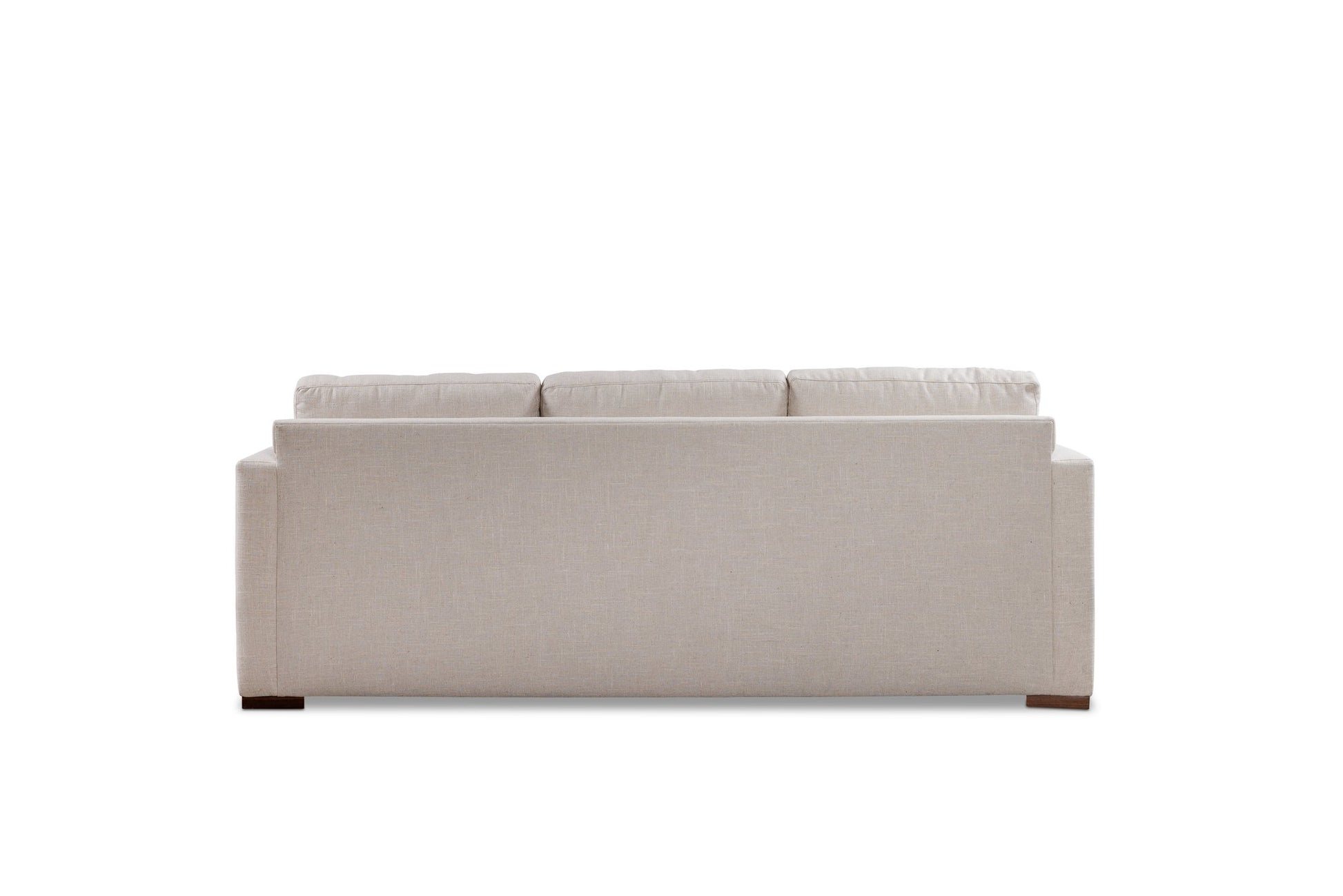 THE EDIT Sleek Wedge Estate Sofa in Whisper Cloud, back view