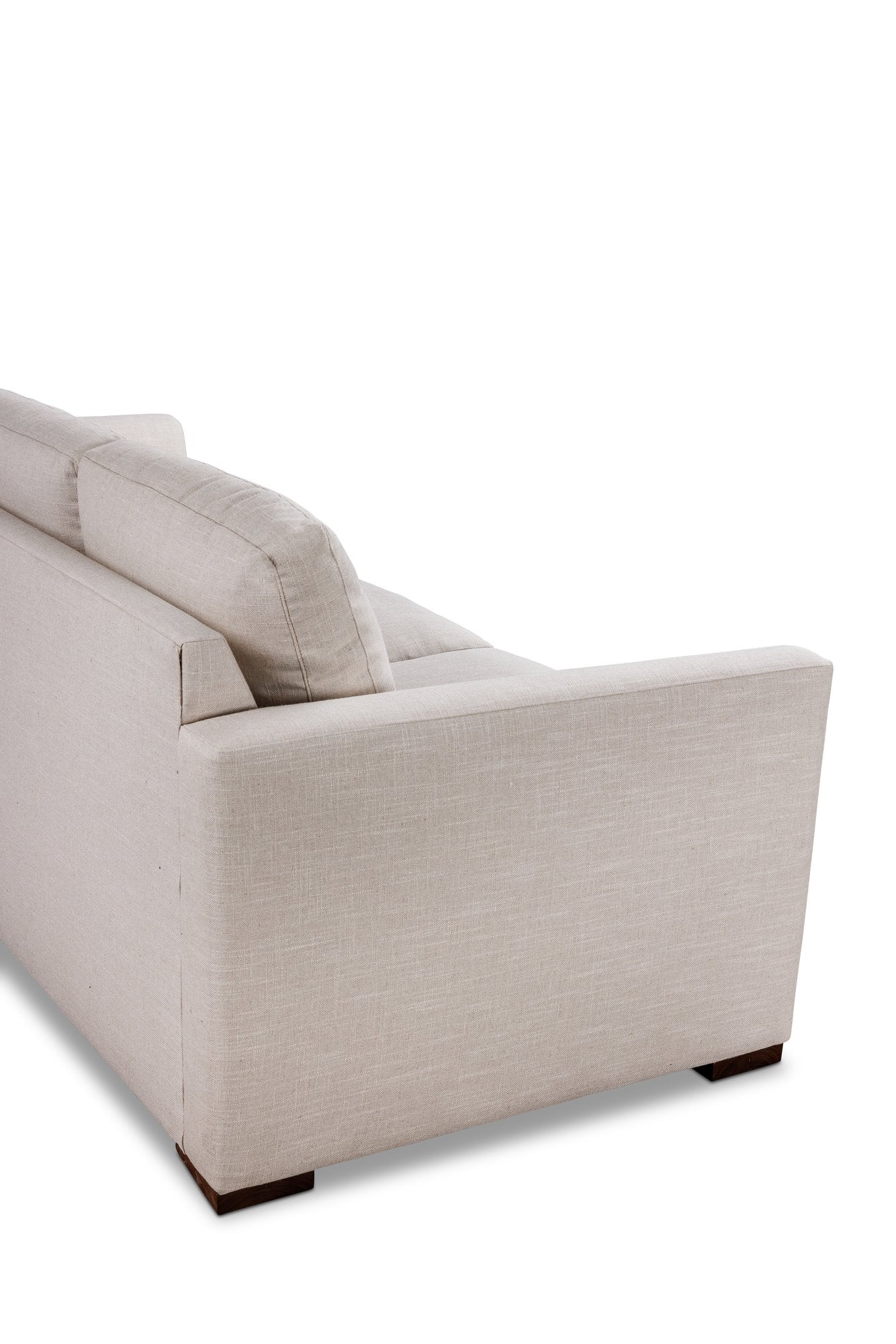 THE EDIT Sleek Wedge Estate Sofa in Whisper Cloud, cushion detail