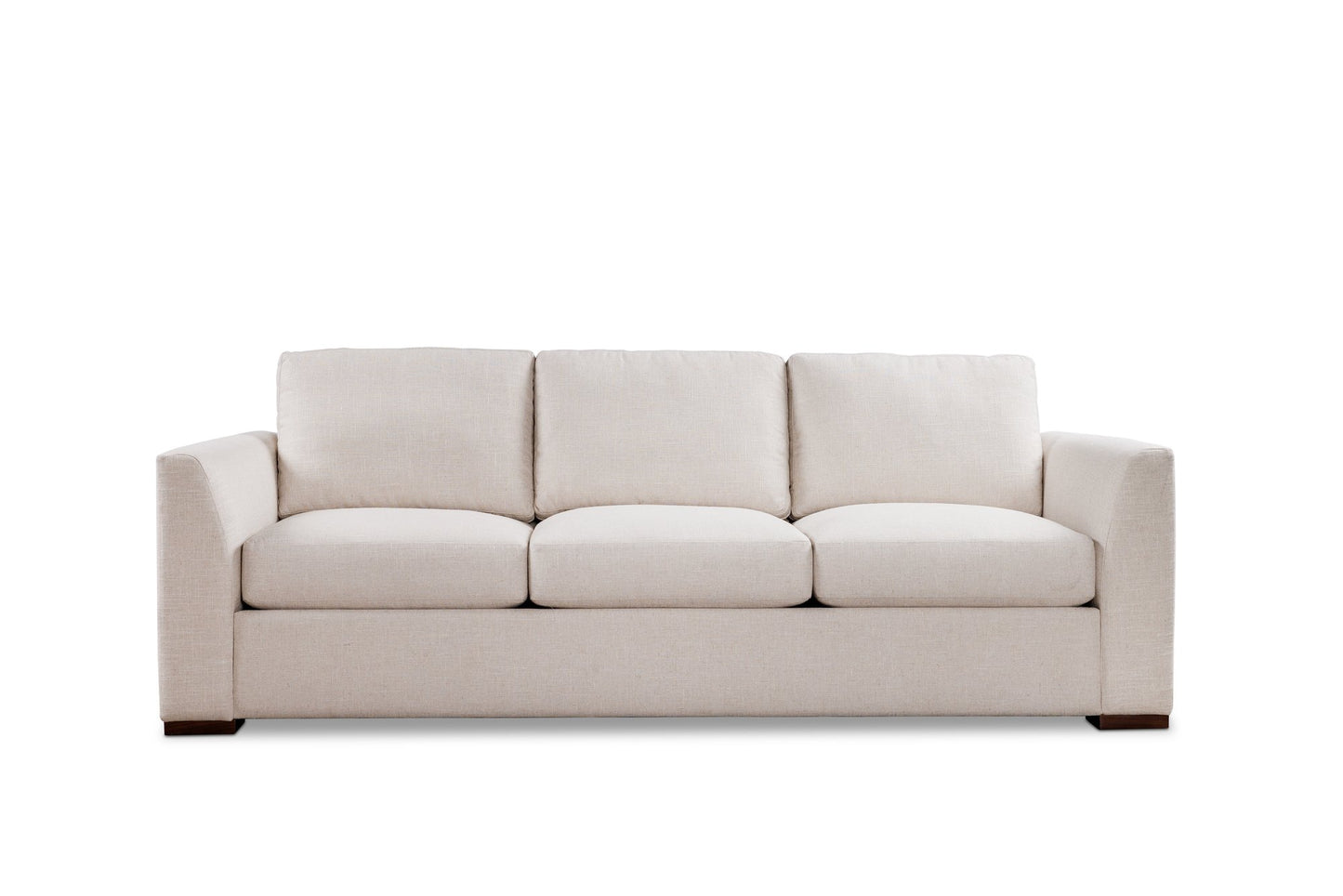 THE EDIT Sleek Wedge Estate Sofa in Whisper Cloud, front view