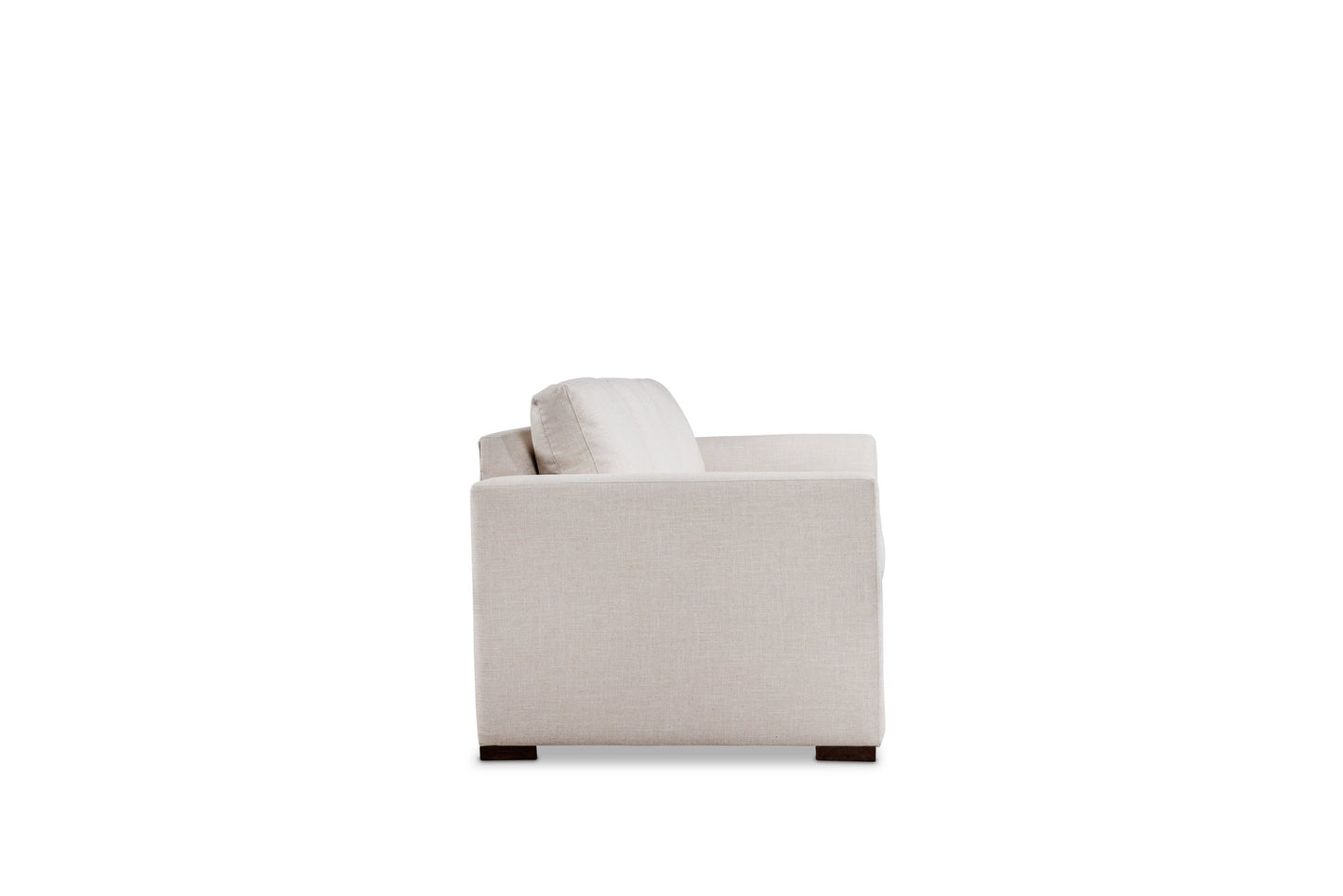 THE EDIT Sleek Wedge Estate Sofa in Whisper Cloud, side view