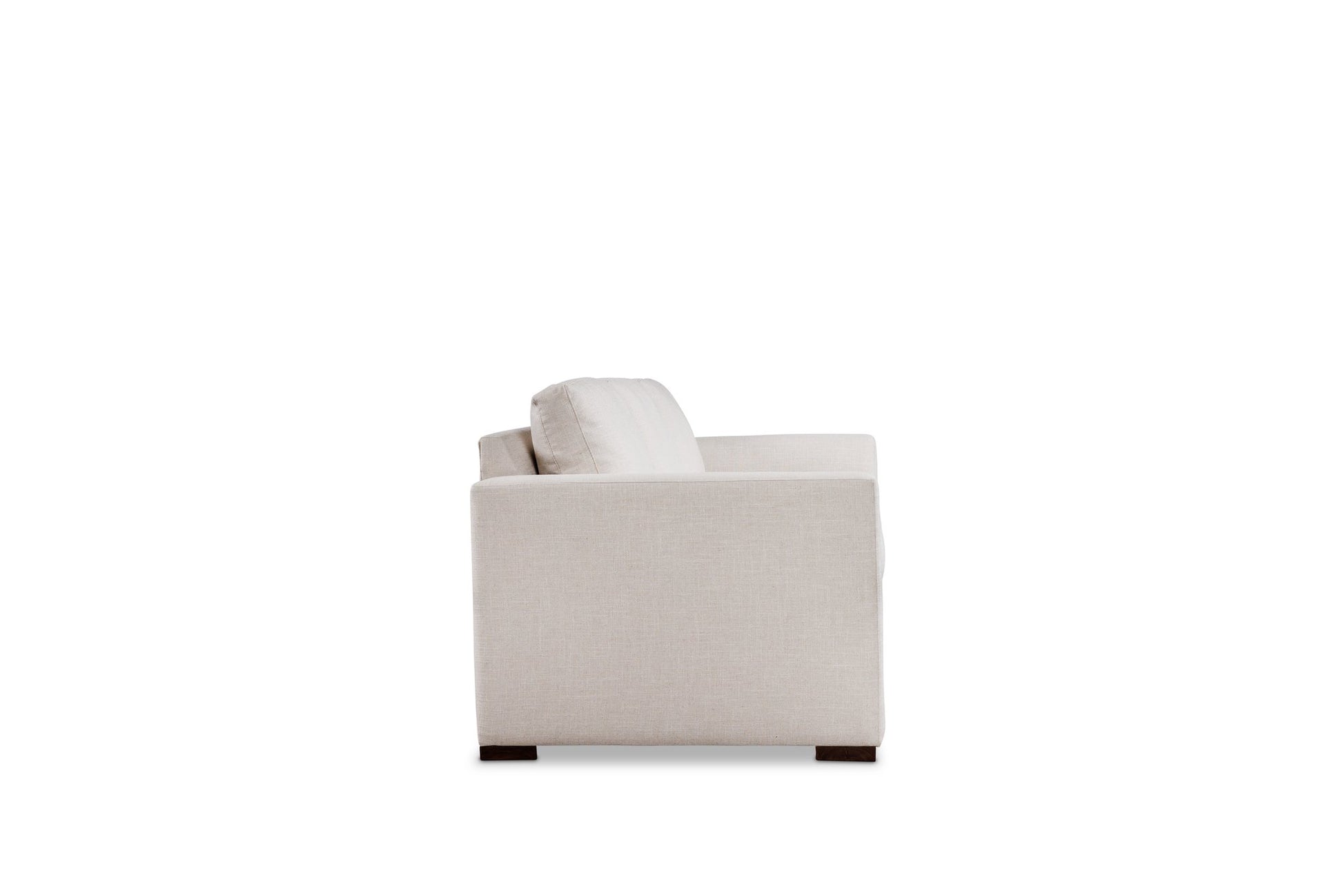 THE EDIT Sleek Wedge Estate Sofa in Whisper Cloud, side view