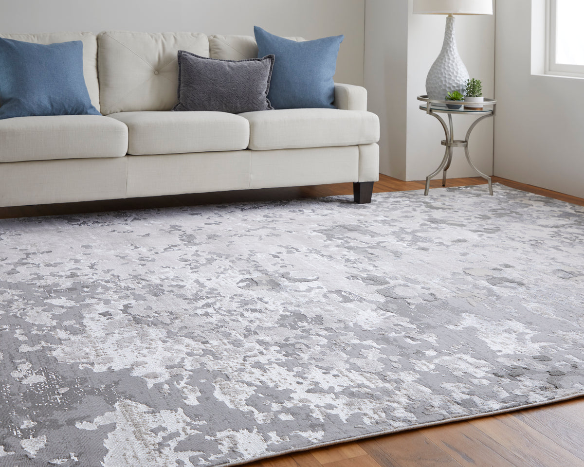 Micah 3336F Silver/Gray Rug by Feizy