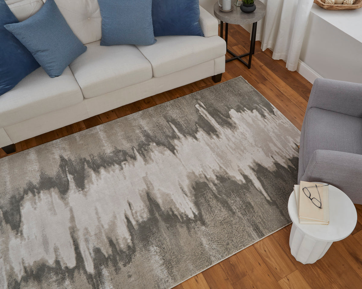 Micah 39LQF Ivory/Silver Rug by Feizy